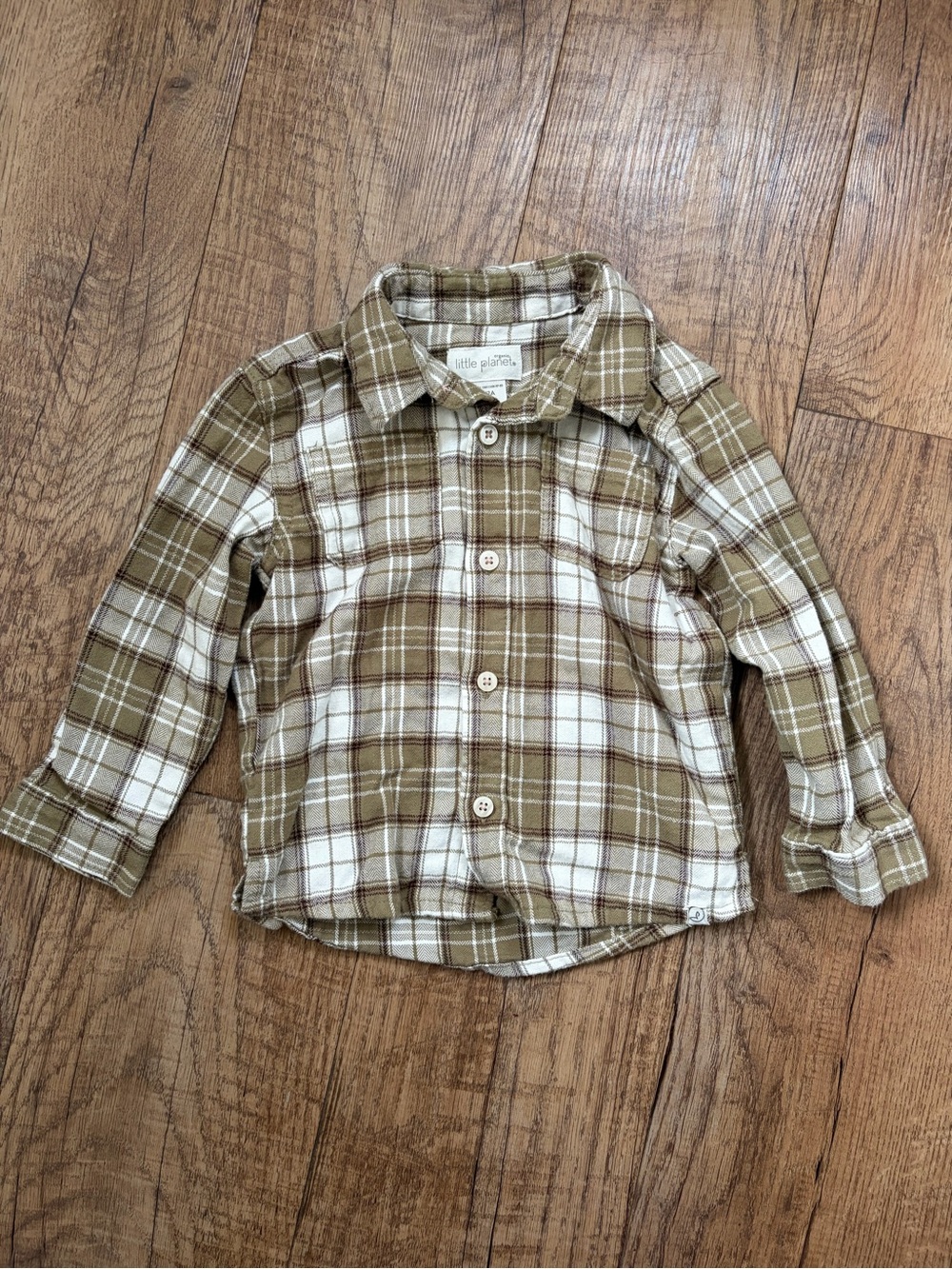 NWOT 2T Carters Organic Cotton Plaid Button Down Shirt *current style*